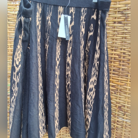 Grace Elements Chhetah Leopard knit Pleated Skirt XL NWT - Picture 8 of 15